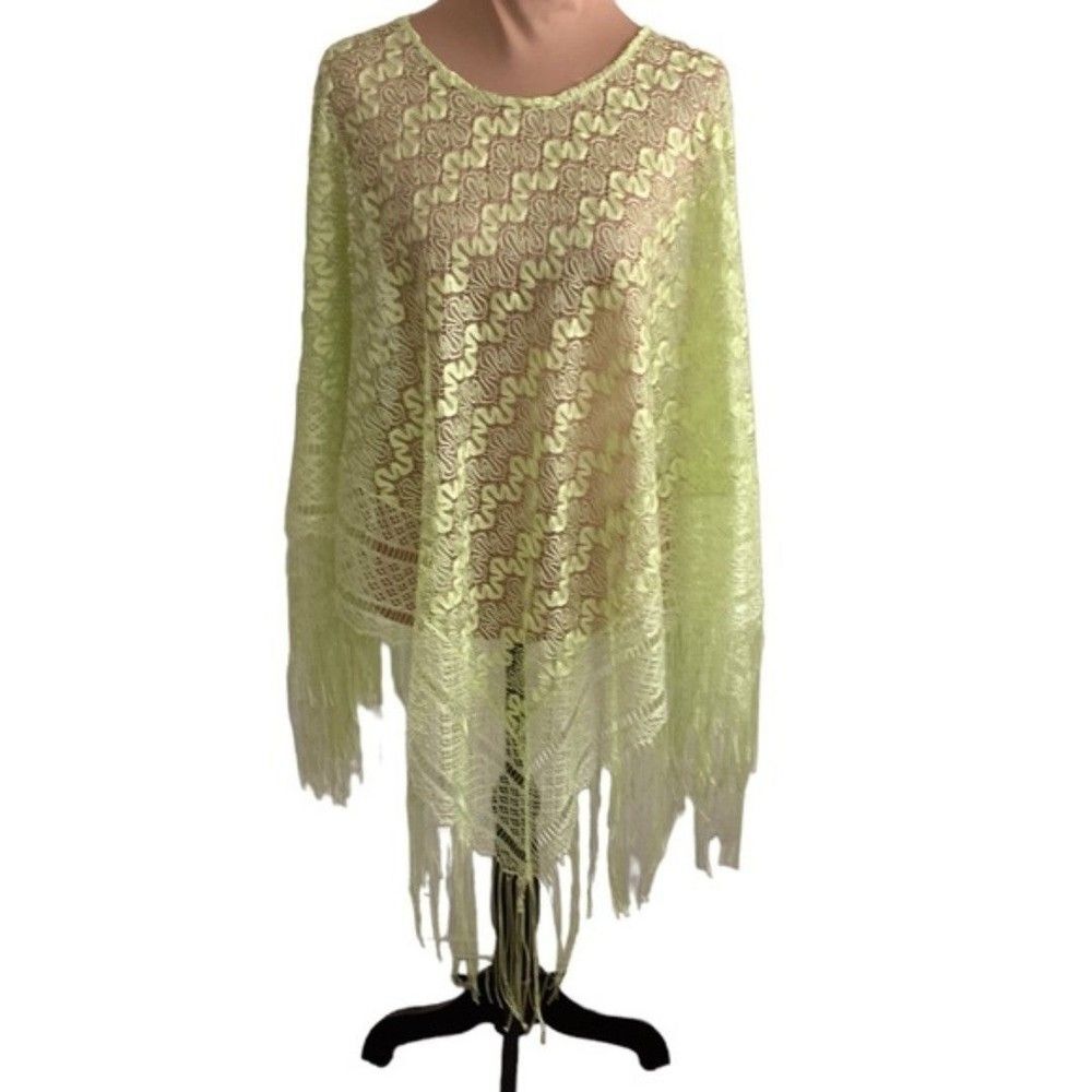 Knit Pullover Pancho One Size